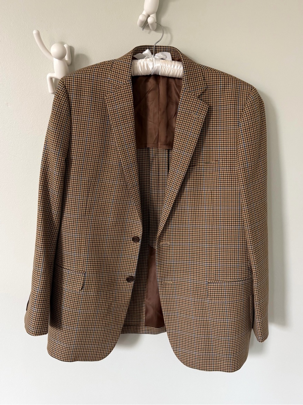 Brooks Brothers Mens 44R Blazer Sport Coat Brown 2 Button Jacket USA